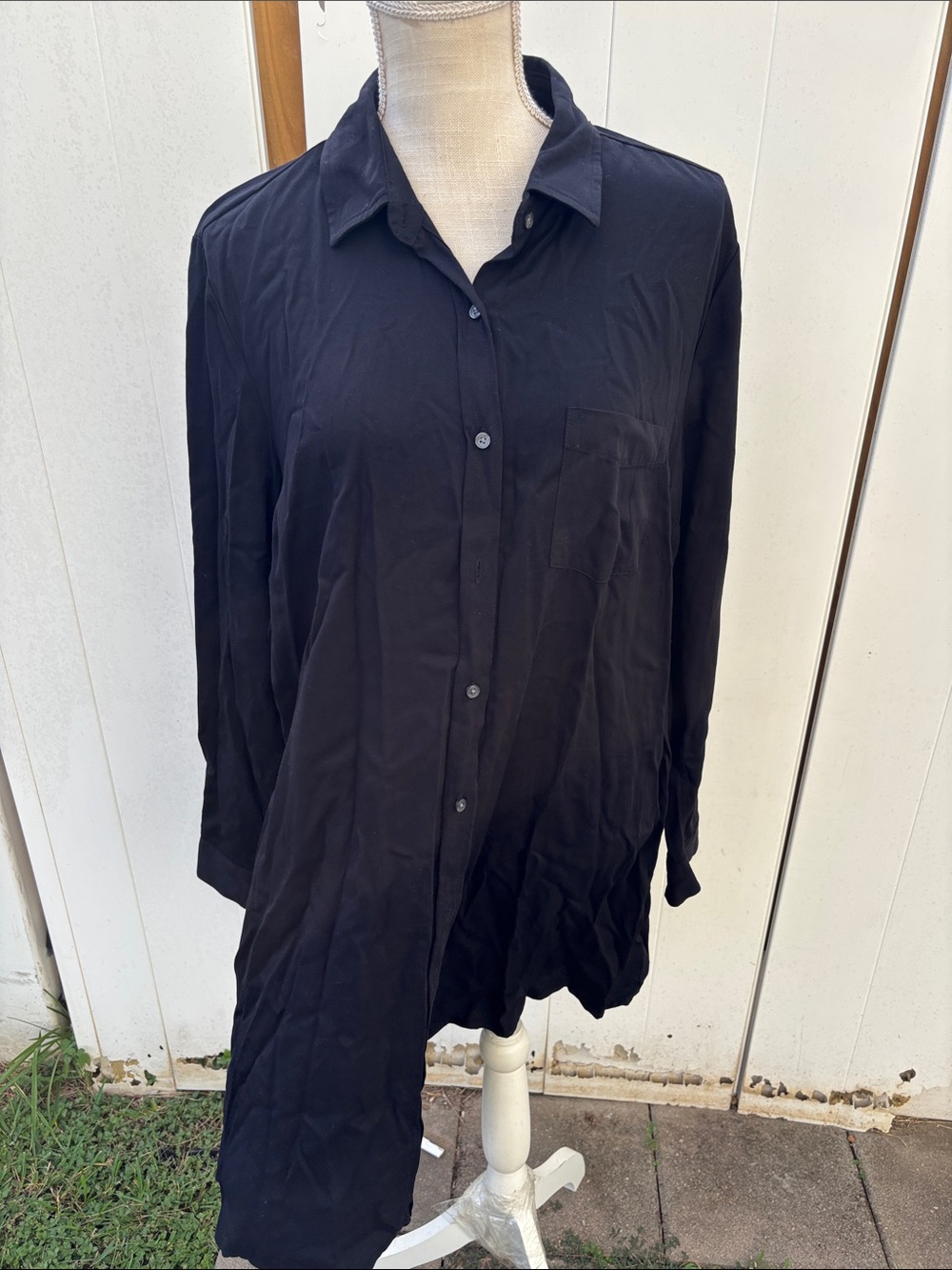 Black Old Navy Button-Up Shirt Dress